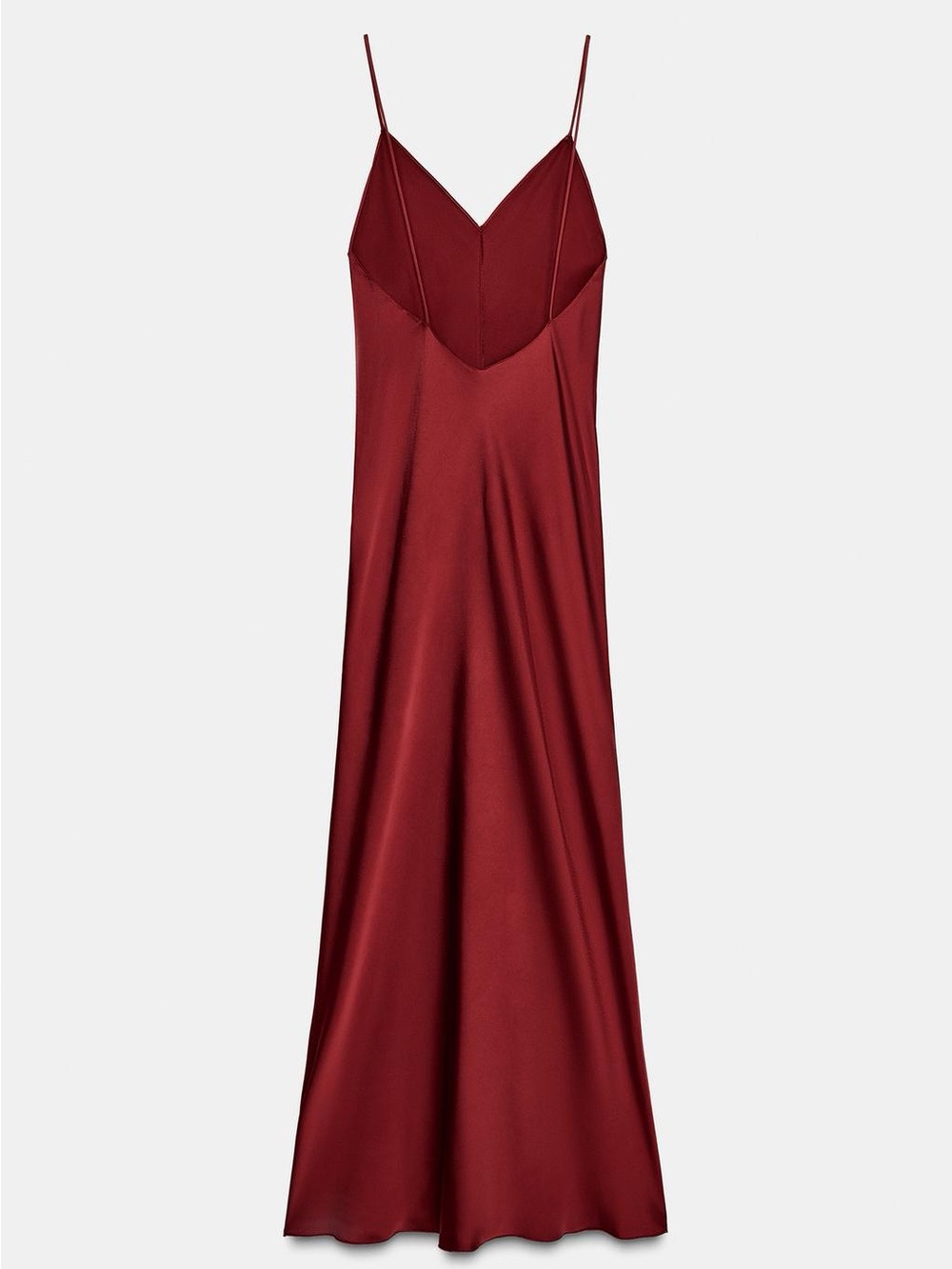 Zara Red satin slip Maxi Dress - Picture 14 of 15